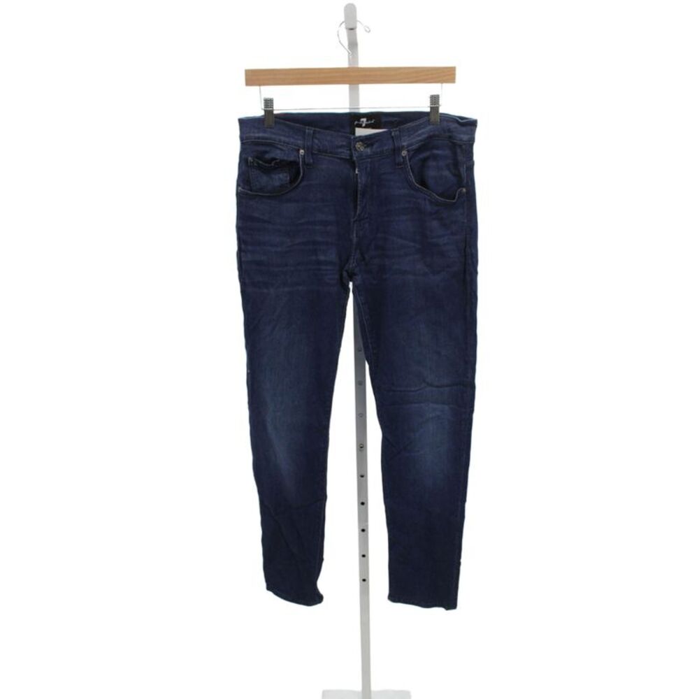 7 For All Mankind Mens Blue Modal Straight Jeans Size 34